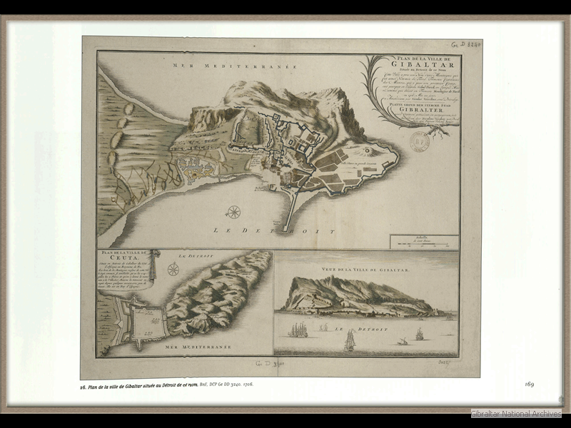 1706-Plan-de-la-ville-de-Gibraltar-situee-au-Detroit-de-ce-nom