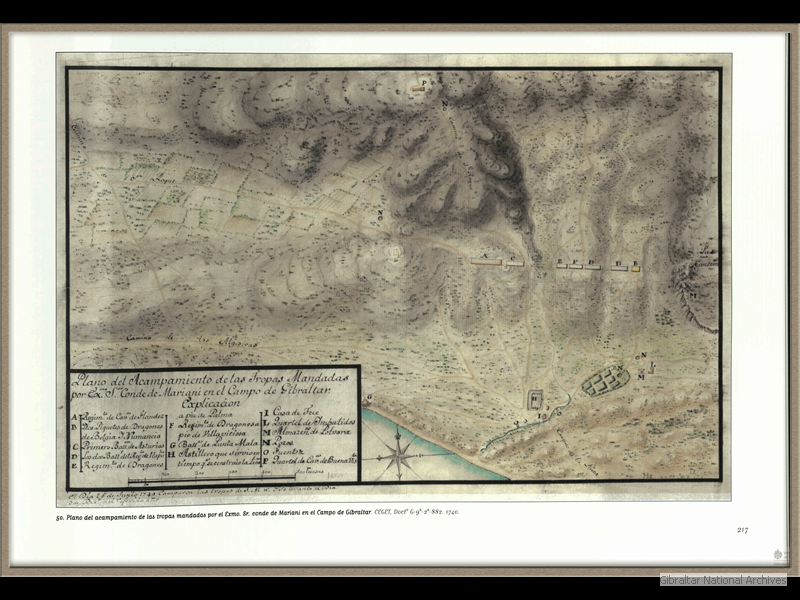1740-Plano-del-acampamiento-de-las-tropas-mandadas-por-el-Conde-de-Mariani-en-el-Campo-de-Gibraltar